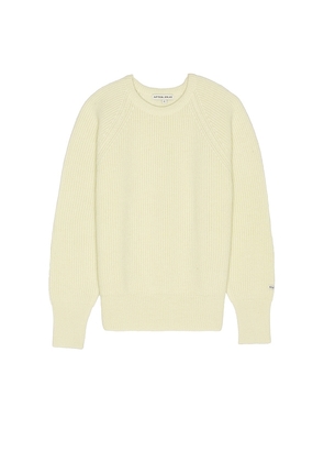 After Pray Rover Patched Knit Crew Neck Sweater in White. Size M. Also in S.