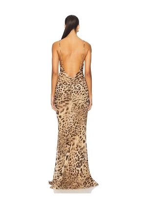 The Andamane Ninfea Slip Dress in Brown. Size 40/S. Also in 42/M, 44/L.