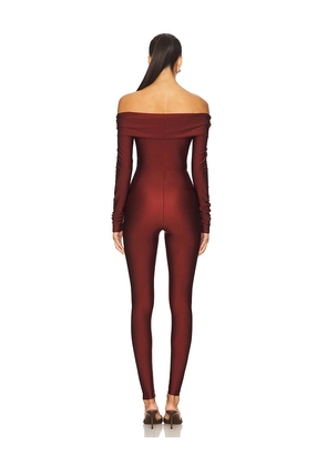 The Andamane Kendall Jumpsuit in Burgundy. Size 40/S. Also in 38/XS.