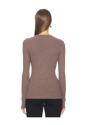 AGOLDE Delphi Slim Tee in Brown. Size M. Also in XS, S.