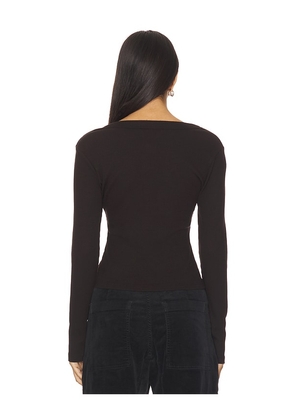 Citizens of Humanity Varra Henley in Chocolate. Size S. Also in XS, L.