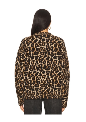 ANINE BING Sydney Crew Sweater in Brown. Size M. Also in XS, L.