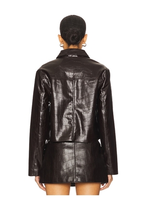 BLANKNYC Faux Leather Jacket in Burgundy. Size L. Also in M.