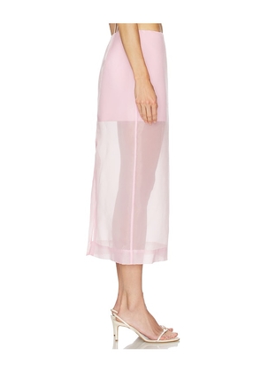 Camila Coelho Romy Midi Skirt in Pink. Size M. Also in XXS, XS, S, L, XL.