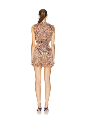 HEMANT AND NANDITA Mini Dress in Rust,Navy. Size M. Also in S, XS, L, XL.