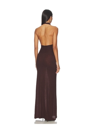 Aya Muse Reed Dress in Chocolate. Size M. Also in L, S.