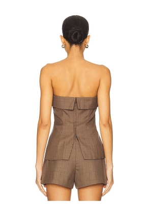 CAMI NYC London Strapless Top in Brown. Size 00. Also in 0, 2, 8.