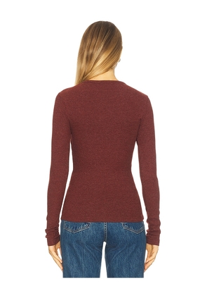 AGOLDE Delphi Slim Tee in Brick. Size M. Also in XS, S.