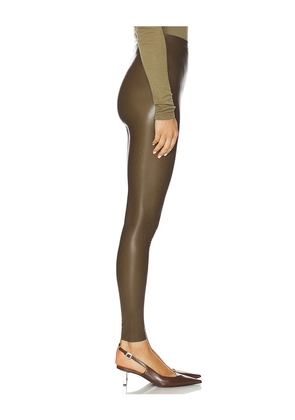 Commando Faux Leather Legging in Dark Green. Size S. Also in L, XL.