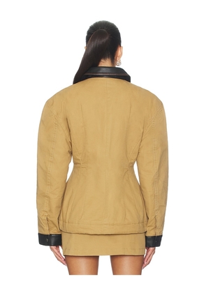 Bubish Olivia Cinched Country Jacket in Tan. Size 12/L. Also in 6/XS, 8/S.