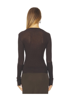Enza Costa Cashmere Twist Top in Brown. Size M. Also in XS, S, L, XL.