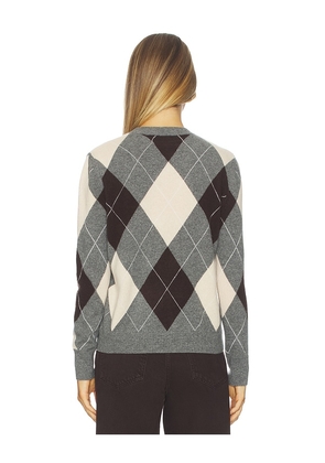 Enza Costa Knit Cashmere Sweater in Grey. Size M. Also in S, L.