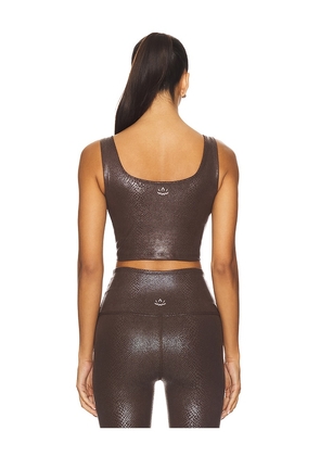 Beyond Yoga Power Shine Sport + Street Cropped Tank Top in Brown. Size S. Also in XS, XL.