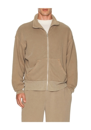 Asher Jean Collar Jacket in Beige. Size M. Also in L, XL/1X.