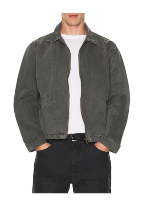 Asher Zed Zip Cotton Twill Jacket in Charcoal. Size M. Also in S.