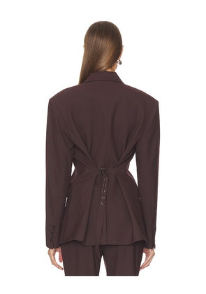 Camila Coelho Rumi Jacket in Burgundy. Size M. Also in S, XS, L, XL.