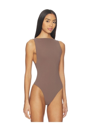 EAVES Rian Bodysuit in Brown. Size M. Also in S, XS, XXS.