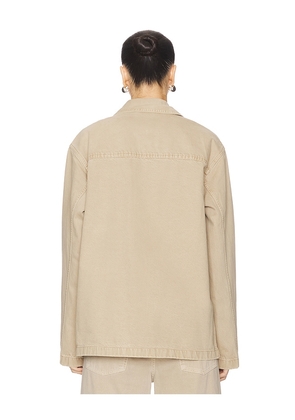 Dr. Denim Devon Worker Jacket in Beige. Size M. Also in S, XS.