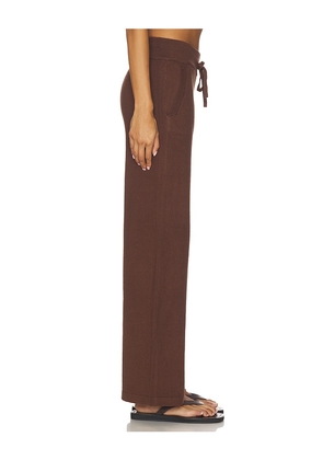 eberjey Recycled Sweater Pant in Chocolate. Size S. Also in XL, XS.