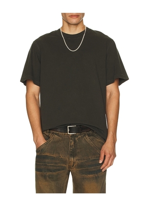 AGOLDE Asha Mock Neck Tee in Grey. Size L. Also in S, M, XL/1X.