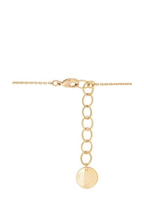 Anton Heunis Small Square Pendant With Drop Necklace in Burgundy.