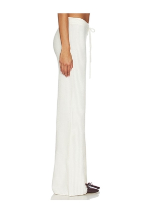 Bobi Wide Leg Pant in Cream. Size M. Also in XS, S, L, XL.