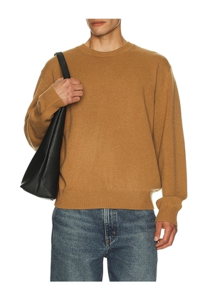 Dunst Cashmere Crew Neck Sweater in Brown. Size M. Also in S, XL/1X.