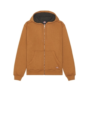 Dickies Full Zip Thermal Lined Fleece in Brown. Size M. Also in S.
