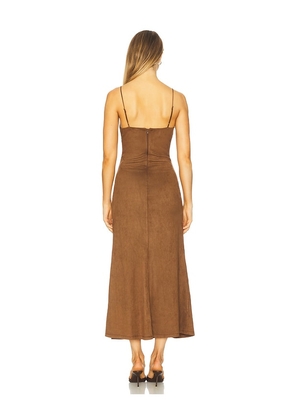 Bardot Nadira Faux Suede Dress in Chocolate. Size 12. Also in 4, 2, 6, 8, 10.