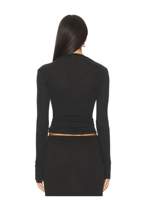 Enza Costa Twist Top in Black. Size M. Also in XS, S, L.