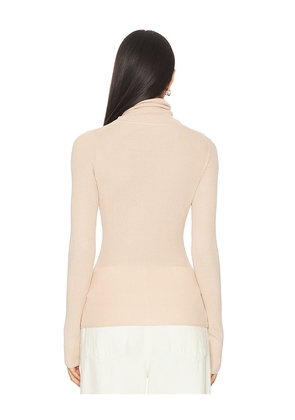Enza Costa Layering Turtleneck Sweater in Beige. Size S. Also in M.