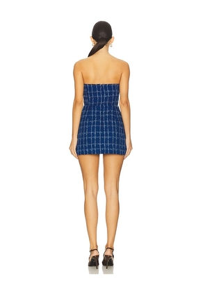 Amanda Uprichard x REVOLVE Strapless Bethany Skort Romper in Navy. Size M. Also in L, S, XL, XS.