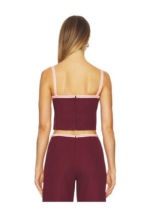 Amanda Uprichard x REVOLVE Windsor Top in Wine. Size M. Also in L, S, XS.