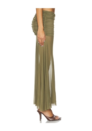 Amanda Uprichard Leo Skirt in Olive. Size M. Also in L, S, XL, XS.