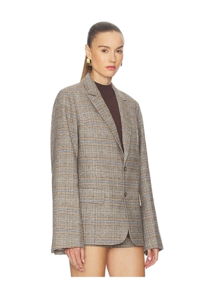 GUIZIO Oversized Tartan Blazer in Green. Size M. Also in XXS, XS, S, L, XL, XXL.