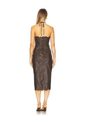 AZULU Leonor Dress in Brown. Size M. Also in XXS, XS, S, L.