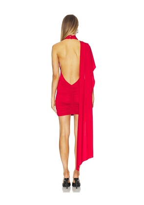 The Andamane Waverly Mini Cape-effect Mini Dress in Red. Size 40/S. Also in 38/XS, 42/M, 44/L.