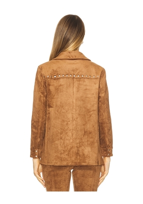 Amanda Uprichard x REVOLVE Nirvana Suede Jacket in Tan. Size M. Also in L, S, XL, XS.
