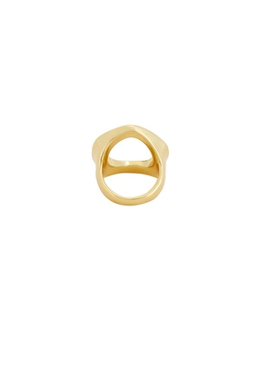 Ettika Open Circle Ring in Metallic Gold. Size 6. Also in 7, 8.