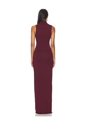 Eterne Harlow Soft Jersey Maxi Dress in Wine. Size M. Also in XS, S, L.