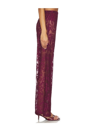 Amanda Uprichard x REVOLVE Mariko Pant in Wine. Size M. Also in S, XL, XS.