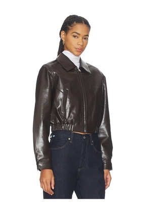 AGOLDE Essie Jacket in Chocolate. Size M. Also in XS, S, L, XL.