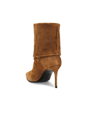 BLACK SUEDE STUDIO Simone 80 Boot in Brown. Size 38. Also in 39, 41.