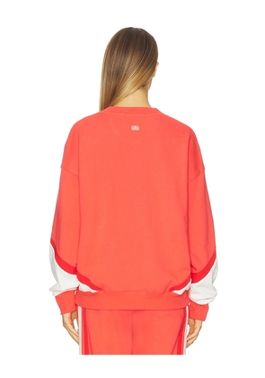 Araminta James Splice Sweatshirt in Coral. Size M. Also in XS, S, L, XL.