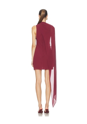 Camila Coelho Casilda Mini Dress in Burgundy. Size M. Also in XXS, S, L, XL.