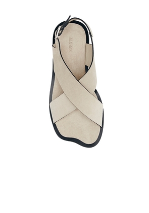 ALOHAS Nalu Suede Sandal in Beige. Size 37. Also in 39, 41.