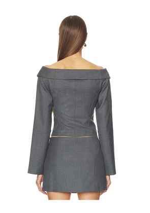 Camila Coelho Arden Top in Charcoal. Size M. Also in XS, S, L, XL.