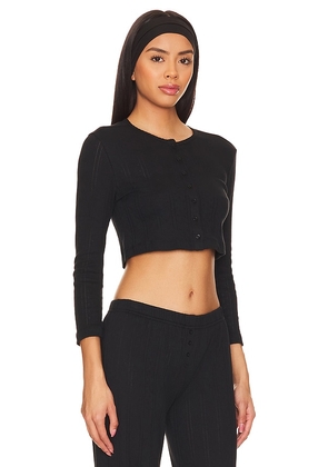 Cou Cou Intimates The Cropped Cardi in Black. Size M. Also in L.