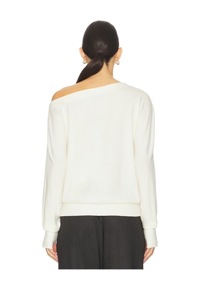 Bobi Asymmetrical Thumbhole Top in Cream. Size M. Also in XS, S, L.