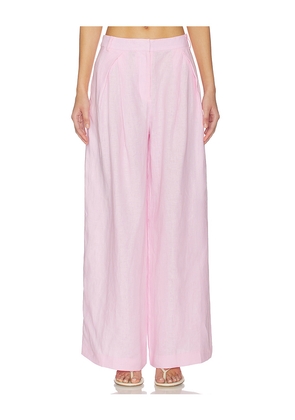 FAITHFULL THE BRAND Sofia Trouser in Pink. Size M. Also in L, S, XL, XS.